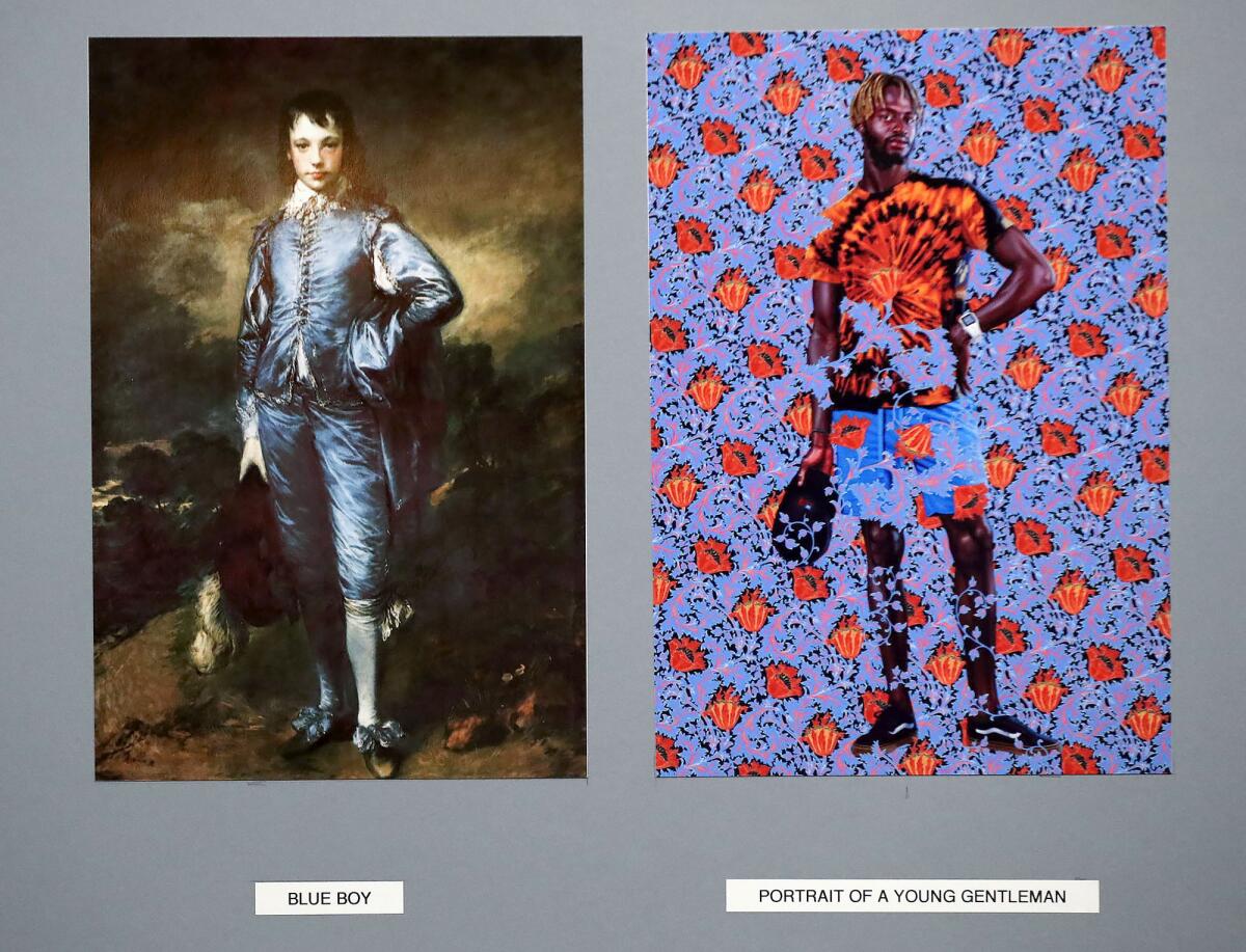 Two tableau vivants, "Blue Boy" and "Portrait of a Young Gentleman," will be part of the Pageant of the Masters show.