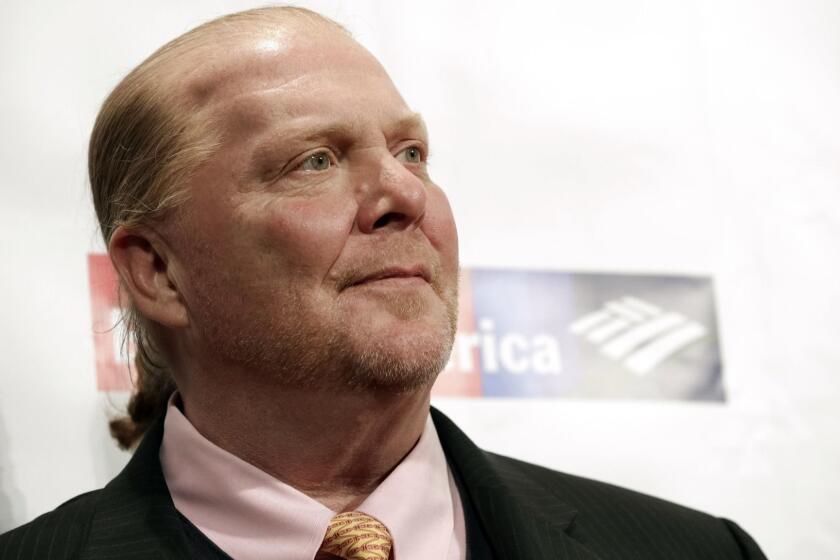 FILE - In this Wednesday, April 19, 2017, file photo, chef Mario Batali attends an awards event in New York. The New York Police Department is investigating allegations of sexual misconduct leveled celebrity chef Mario Batali. The NYPD confirmed the probe following a â60 Minutesâ broadcast Sunday, May 20, 2018, in which an unnamed woman accused Batali of drugging and sexually assaulting her in 2005. Batali issued a statement denying he assaulted the woman. (Photo by Brent N. Clarke/Invision/AP, File)