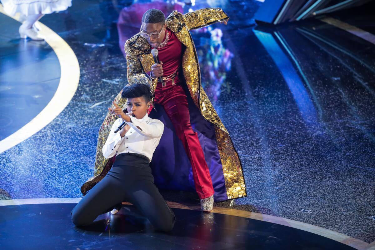 Janelle Monáe and Billy Porter perform during the telecast of the 92nd Academy Awards. 