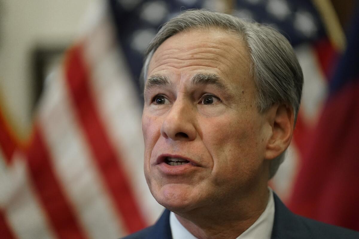 El gobernador de Texas, Greg Abbott.