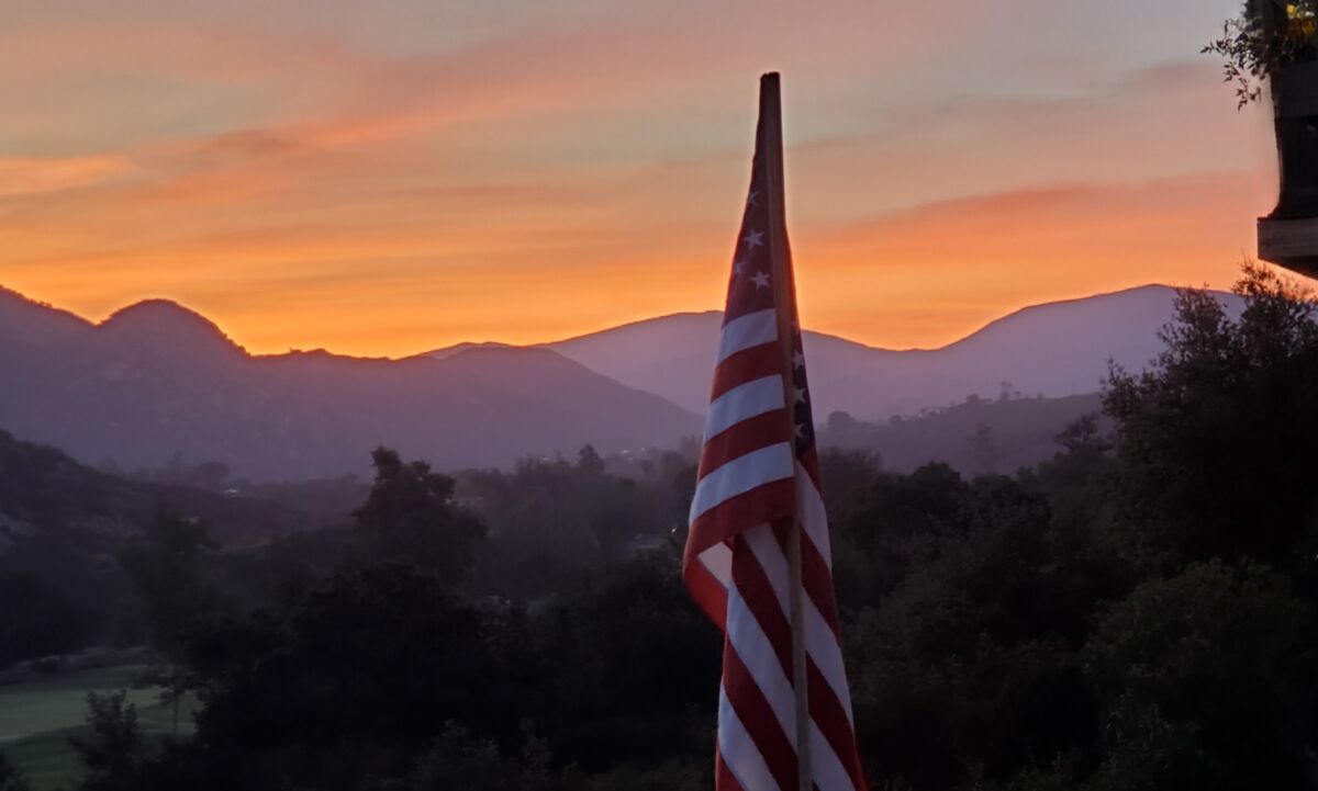 Kim Mandichak took this photo from the deck of her home in the San Diego Country Estates at sunrise.