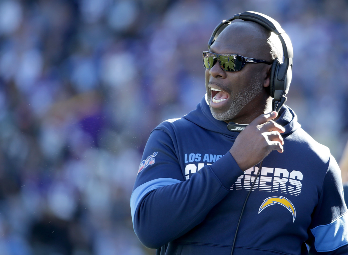Anthony Lynn coaches the Chargers against the Minnesota Vikings on Dec. 15 at Dignity Health Sports Park.