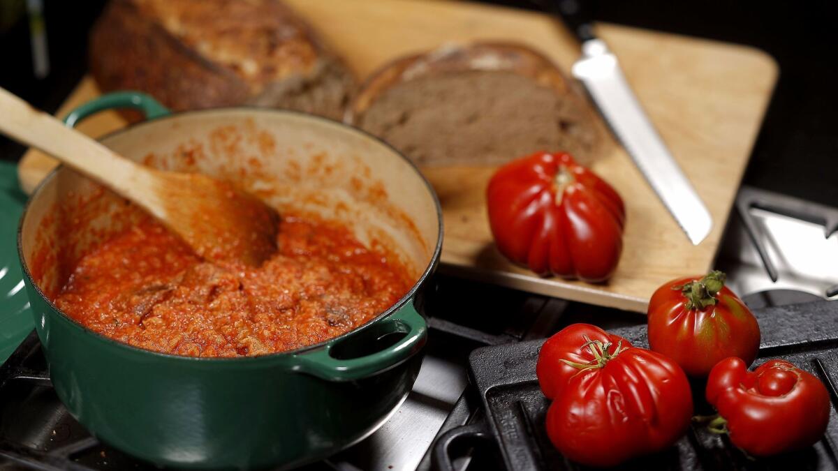 Evan Kleiman's recipe for pappa al pomodoro, the Tuscan tomato-bread soup.