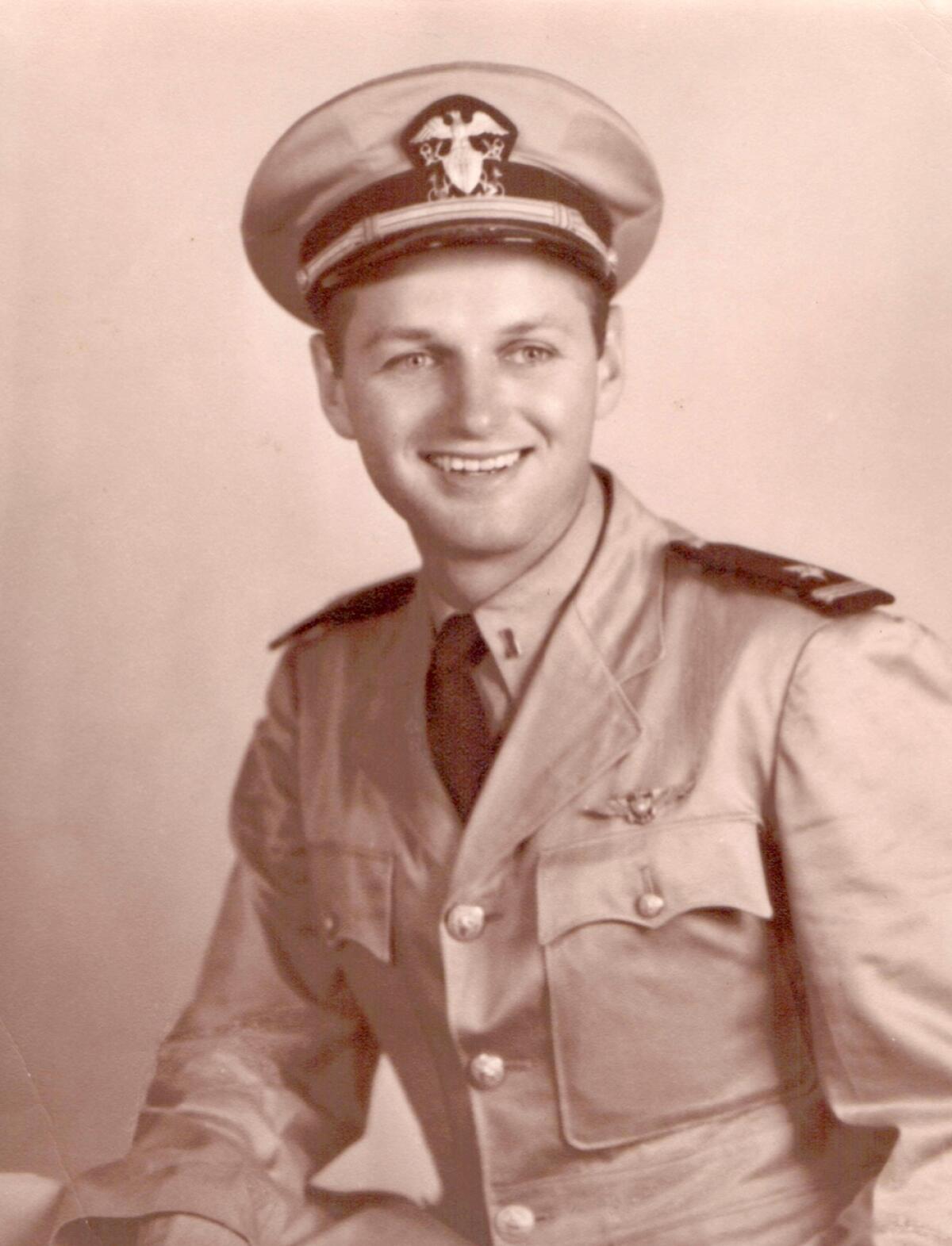 Navy pilot Leo White in 1943