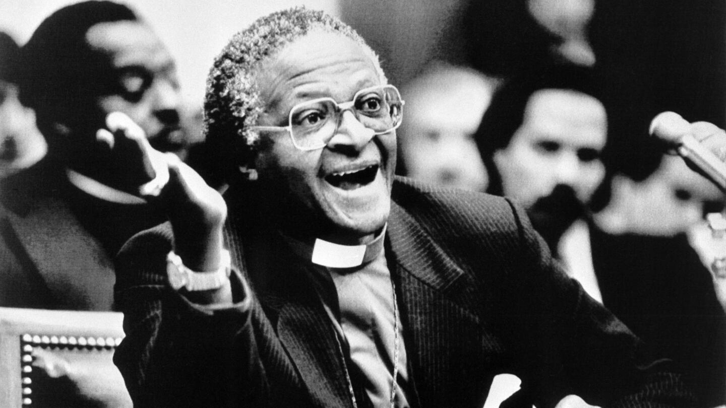 Bishop Desmond Tutu, secretary-general of the South African Council of Churches, was called "a unifying leader figure in the campaign to resolve the problem of apartheid in South Africa." "The means by which this campaign is conducted is of vital importance for the whole of the continent of Africa and for the cause of peace in the world," the Nobel committee said. "Through the award of this year's peace prize, the committee wishes to direct attention to the nonviolent struggle for liberation to which Desmond Tutu belongs, a struggle in which black and white South Africans unite to bring their country out of conflict and crisis."