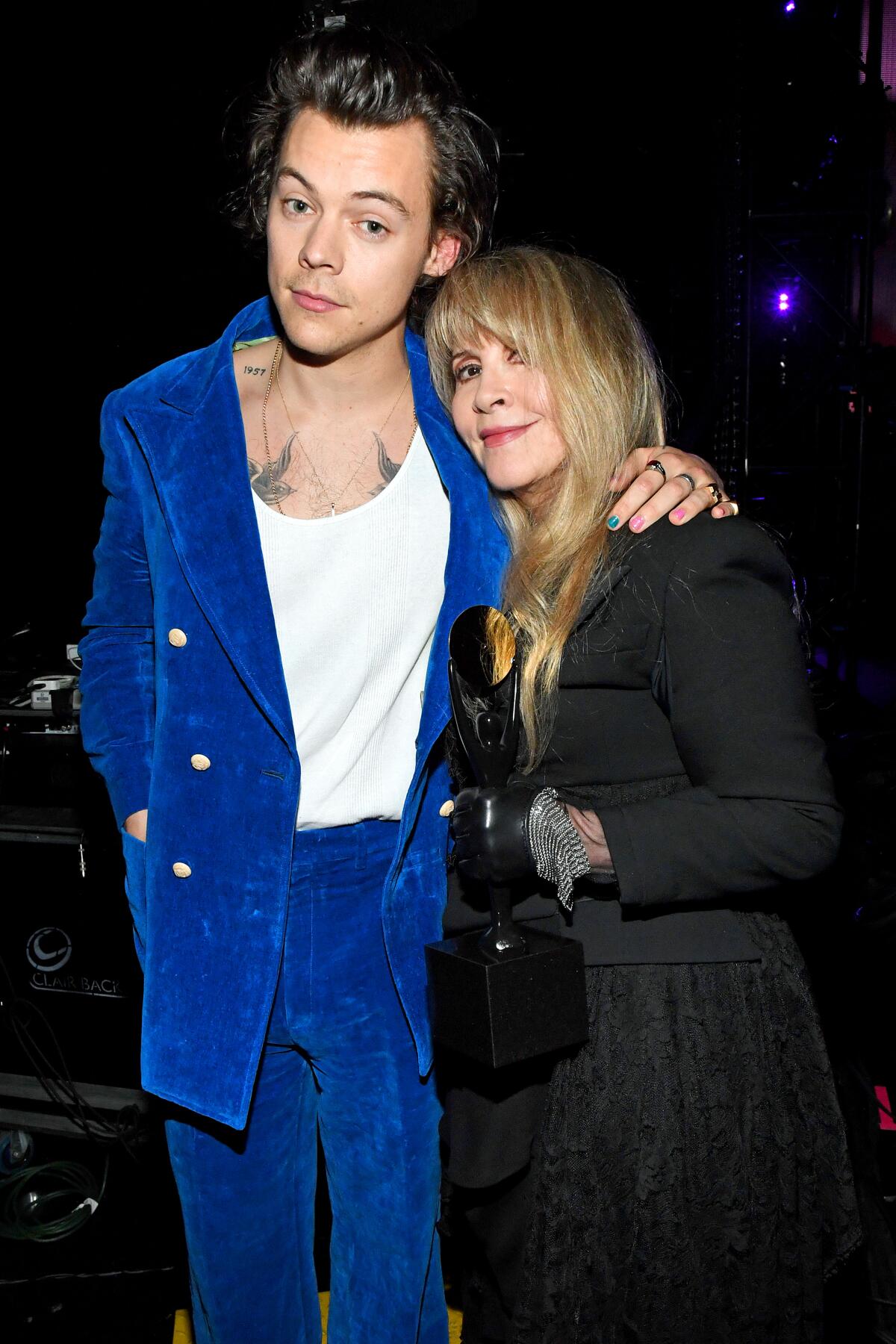 Harry Styles and inductee Stevie Nicks 