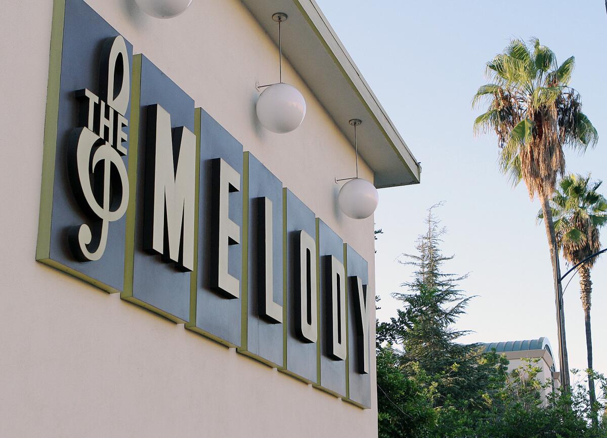 The Melody Apartments in Burbank on Friday, October 30, 2015. The Burbank Planning Board will consider a revised historic signs ordinance after the City Council voiced concerns this spring that a previous version of the ordinance would make it difficult for future property owners to change or remove such signs.