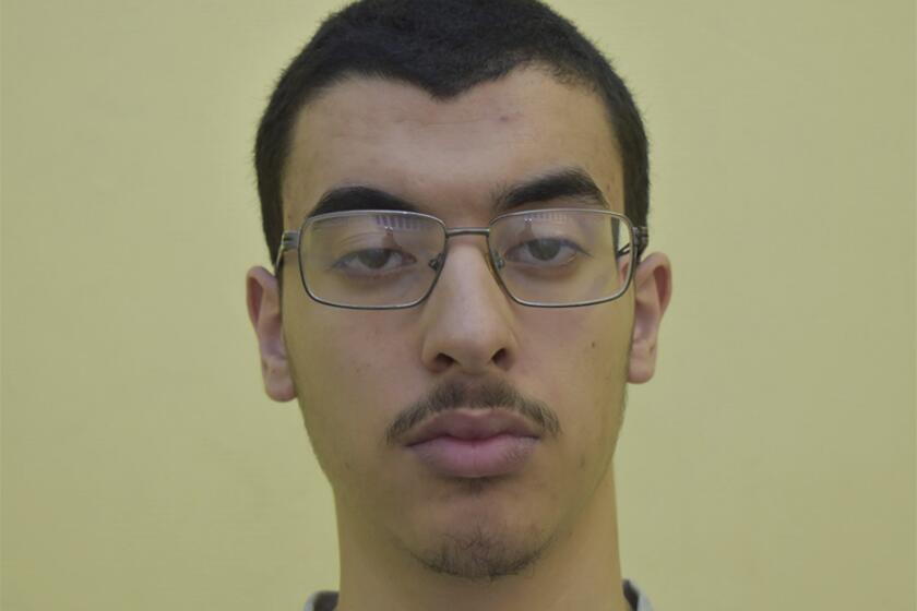 Undated file photo issued by Greater Manchester Police, of Hashem Abedi, younger brother of the Manchester Arena bomber Salman Abedi. The brother of the suicide bomber who set off an explosion that killed 22 people and injured hundreds at a 2017 Ariana Grande concert in Manchester, England, has been sentenced Thursday Aug. 20, 2020, to a minimum of 55 years. (Greater Manchester Police via AP)