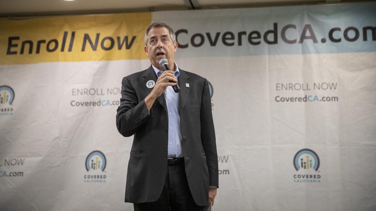 Peter Lee, executive director of Covered California, speaks at an event in January.