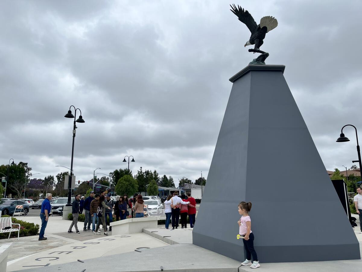 The Tustin Veterans Memorial at Veterans Sports Park.