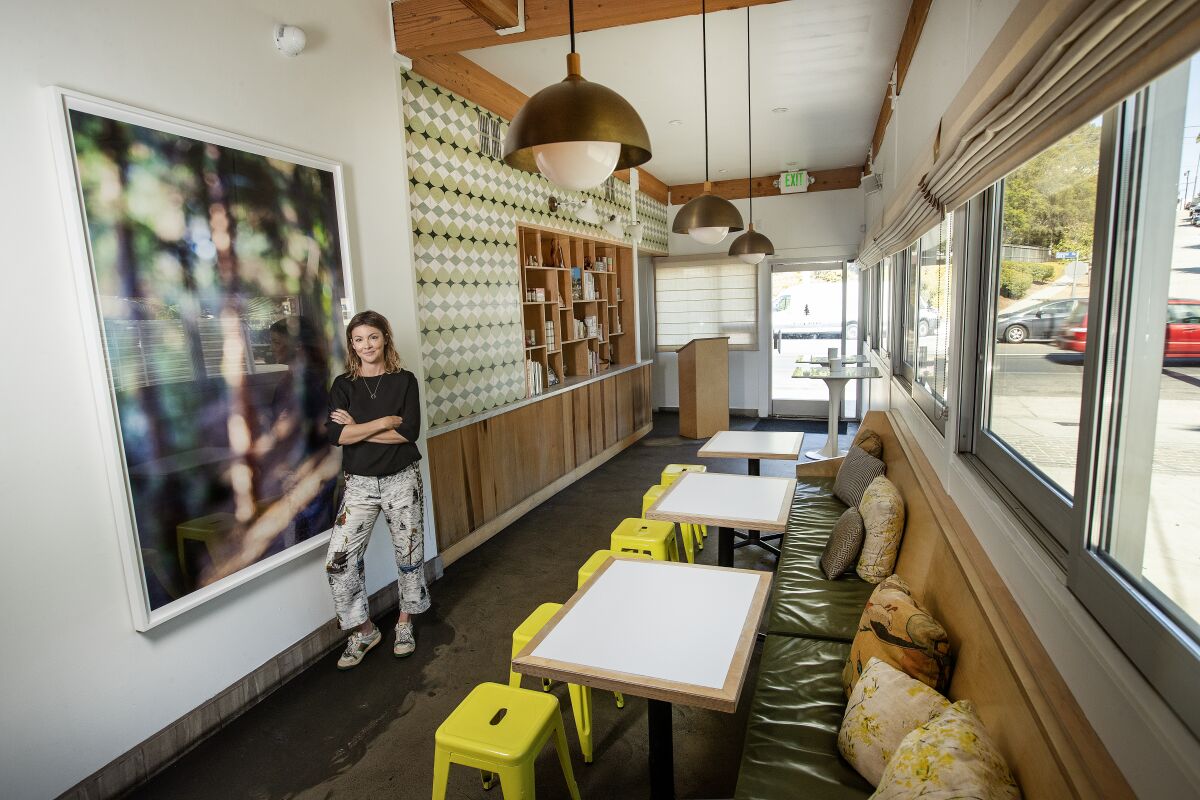 Tatum Kendrick of Studio Hus designed a vegan space for Little Pine, the Los Angeles vegan restaurant owned by Moby.