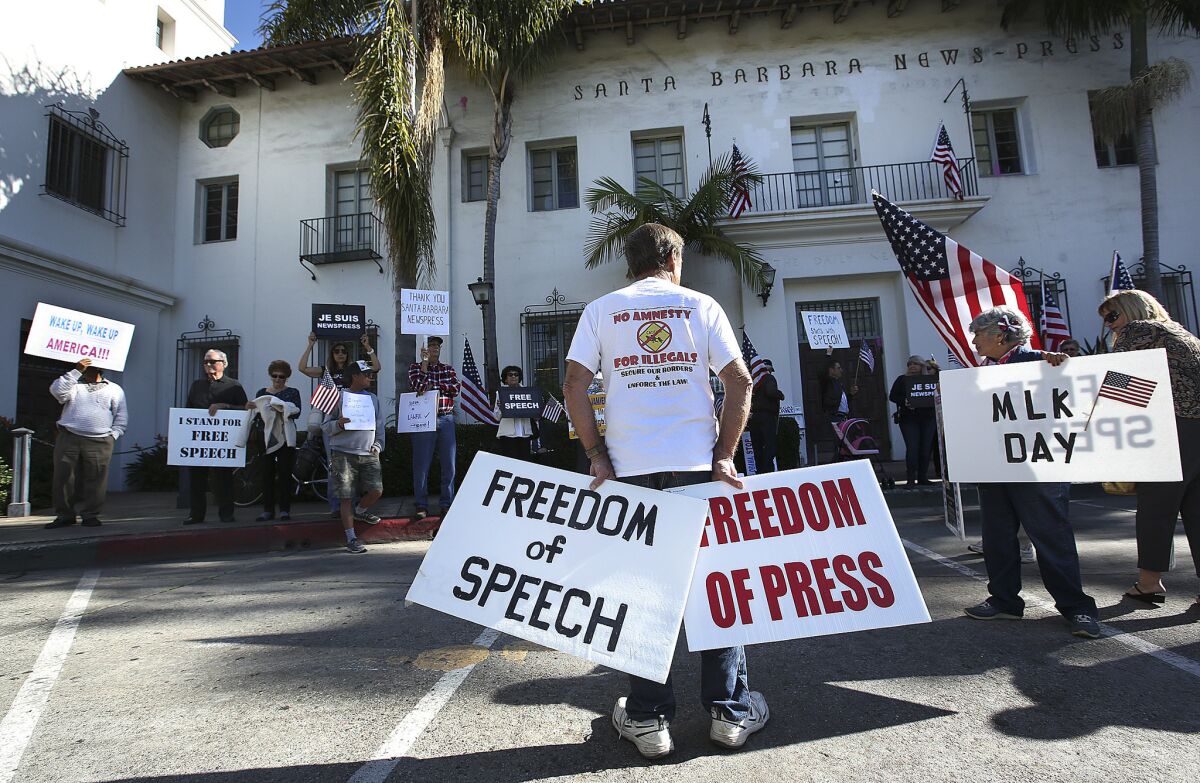 The Santa Barbara News-Press drew supporters in 2015 after running the headline "Illegals line up for driver's license." The newspaper has just lost its latest editor in chief.
