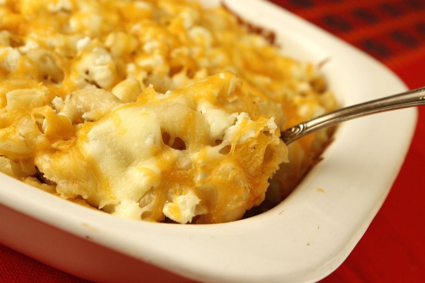 This creamy version contains no less than four kinds of cheese.