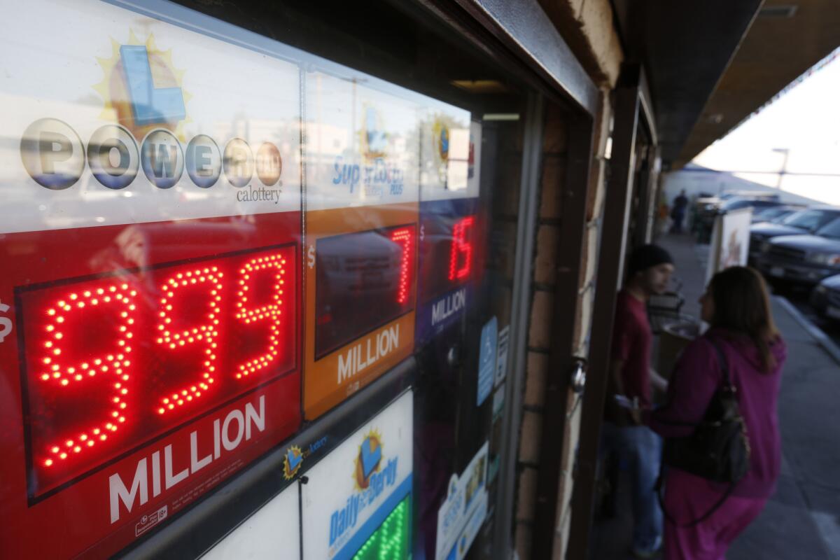 The Powerball numbers on the sign at Mr. C's Liquor in San Pedo can't reflect the acutal jackpot which is valued at more than a billion dolllars. The lottery's jackpot has risen to a record $1.5-billion.