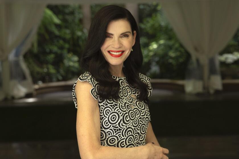 BEVERLY HILLS, CA-APRIL 8, 2019: Actress Julianna Margulies, who stars in Hot Zone, the National Geographic limited series about the ebola outbreak, is photographed at the Four Seasons Hotel in Beverly Hills on April 8, 2019. Margulies portrays a military CDC-type researcher on the front lines. (Mel Melcon/Los Angeles Times)