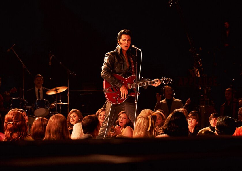 In this image provided by Warner Bros. Pictures Austin Butler in a scene from "Elvis".