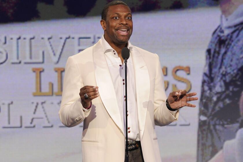 Chris Tucker onstage at the Independent Spirit Awards in Santa Monica. Tucker will host the BET Awards on June 30 from the Nokia Theatre in Los Angeles.