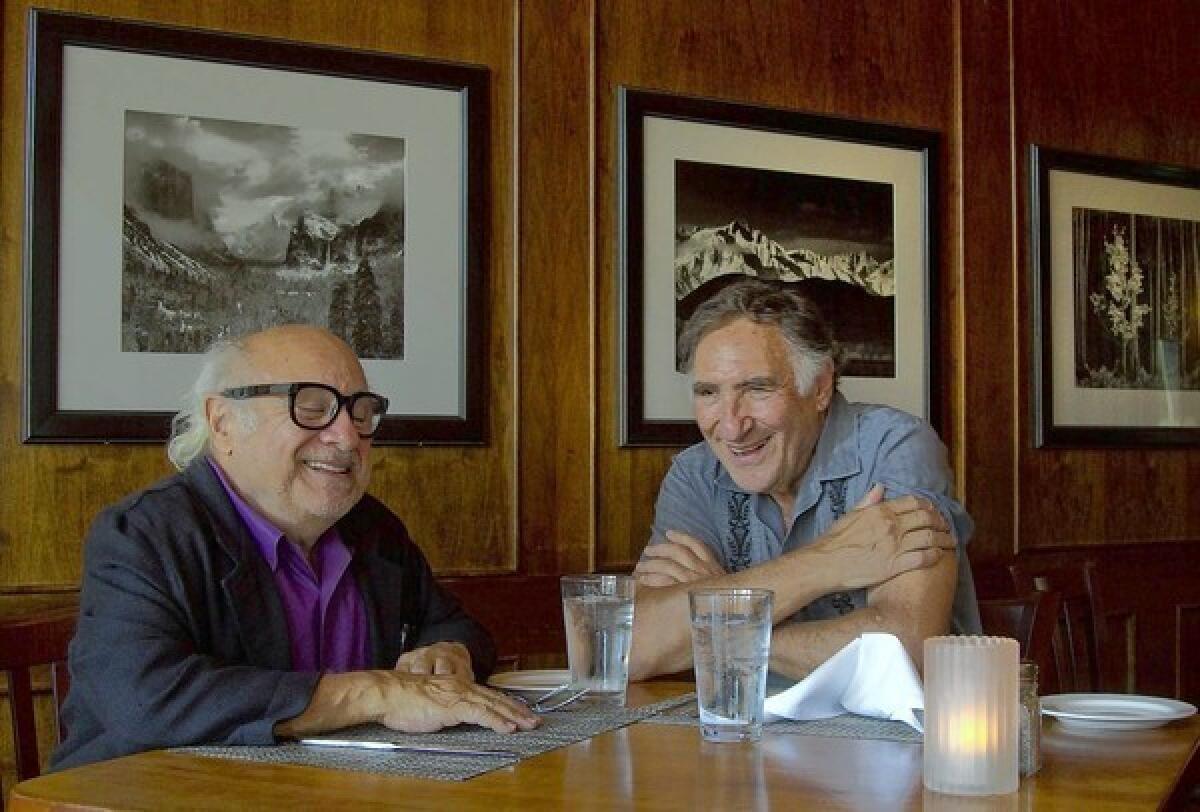 "Judd and I have this wonderful mutual admiration society thing going on,” Danny DeVito, left, says of longtime pal and fellow Sunshine Boy Judd Hirsch.
