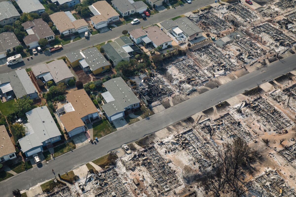 Some homes in Santa Rosa's Coffey Park neighborhood were undamaged, while others were destroyed in the 2017 Tubbs fire.