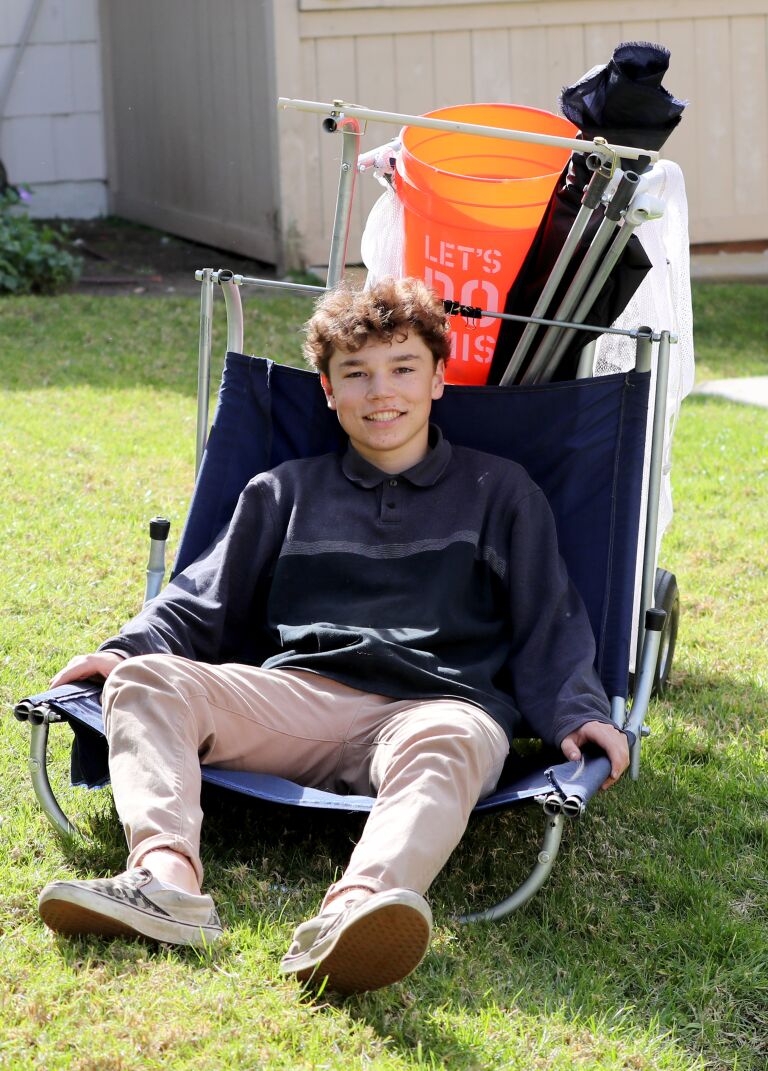 Orange County teen designed cart with bed, toilet and storage for ...