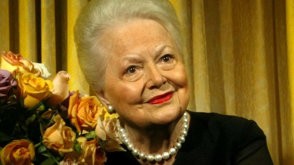 Two-time Oscar winner Olivia de Havilland.