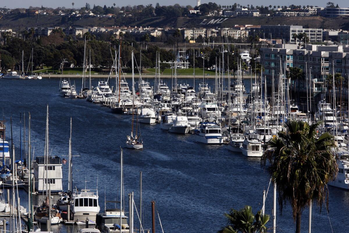 Marina del Rey, home to more than 4,500 recreational boats, turns 50 this year. The area plans a birthday bash this weekend with tall ships and other events.