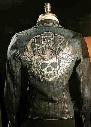 Rock & Republic: The pristine jacket with the silver Rock & Republic logo includes the symbol of the season, the skull.