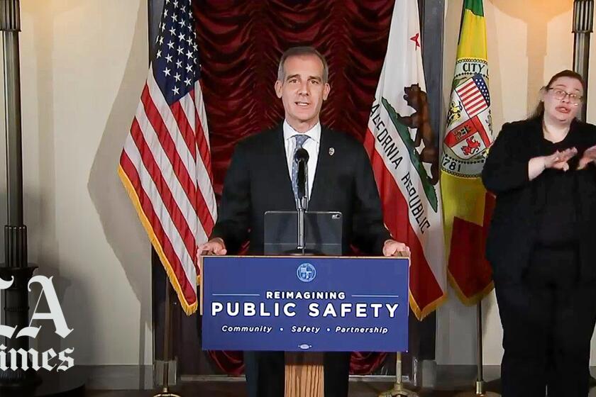L.A. Mayor Eric Garcetti details progress in the COVID-19 fight, LAPD reforms