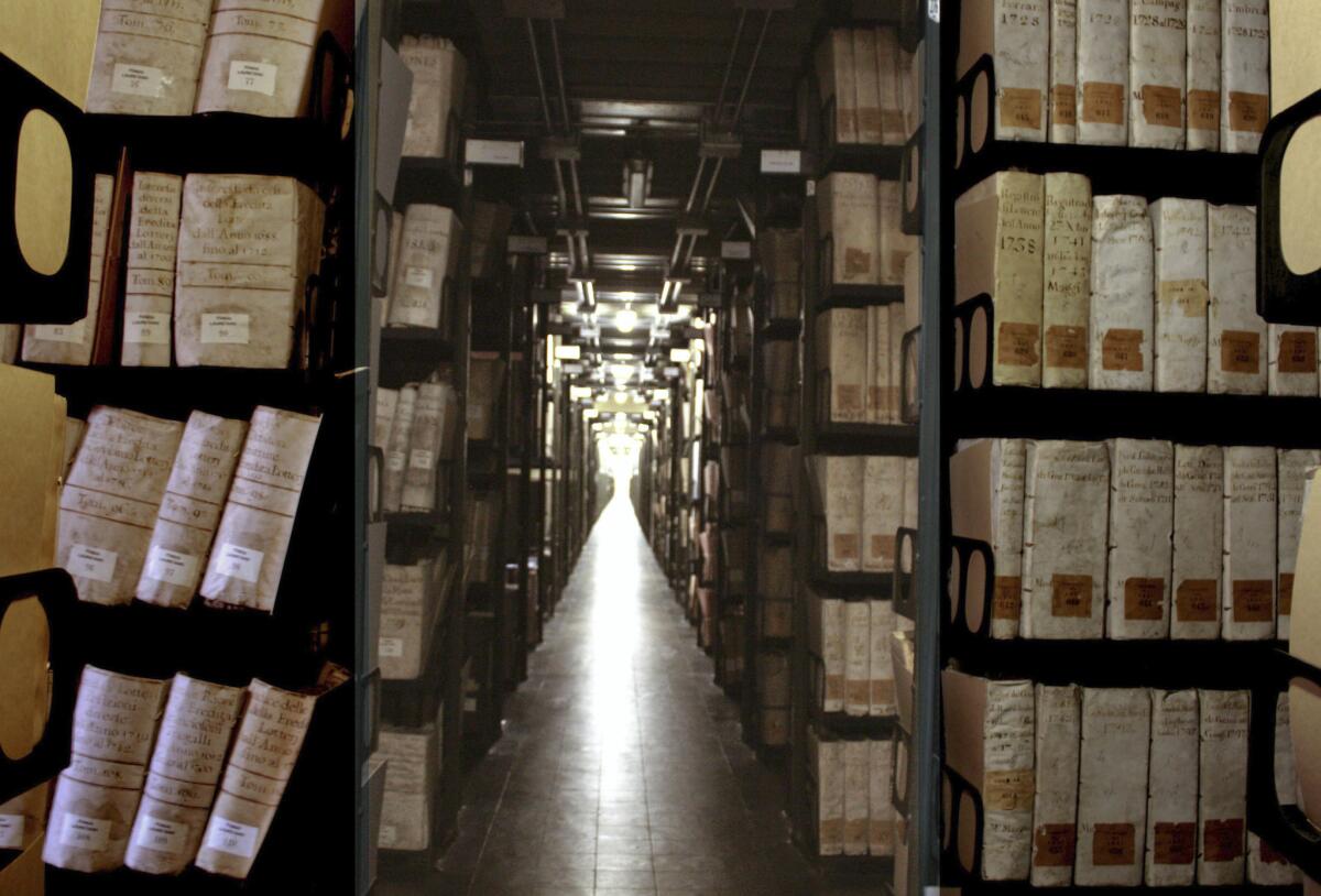 A photograph distributed by the Vatican Secret Archives in 2012 offers a glimpse of the storehouse.