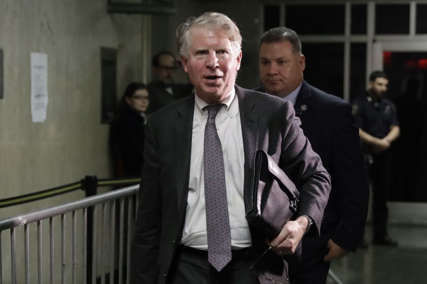 FILE - In this Friday, Feb. 7, 2020, file photo, Manhattan District Attorney Cyrus Vance Jr. leaves court, in New York. Vance, the New York prosecutor who has been fighting to get President Donald Trump’s tax returns, got Deutsche Bank in 2019 to turn over other Trump financial records. (AP Photo/Richard Drew, File)