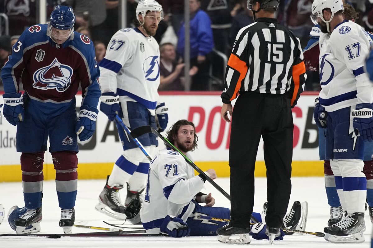 Out to dry': NHL champion Lightning in 2-0 hole to Avs - The San Diego  Union-Tribune