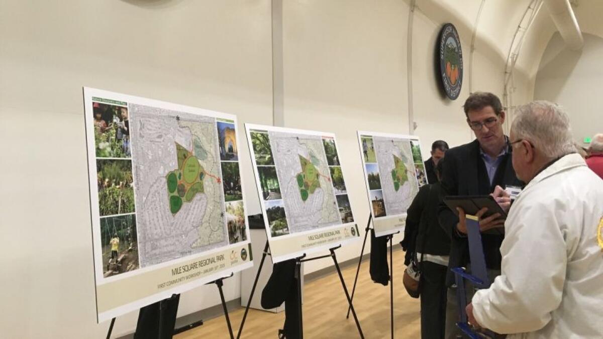 Community members have suggested that Orange County designate space for golf, open pathways, a nature center, radio-controlled aircraft, baseball and lawn bowling where a golf course now sits at Mile Square Regional Park in Fountain Valley.