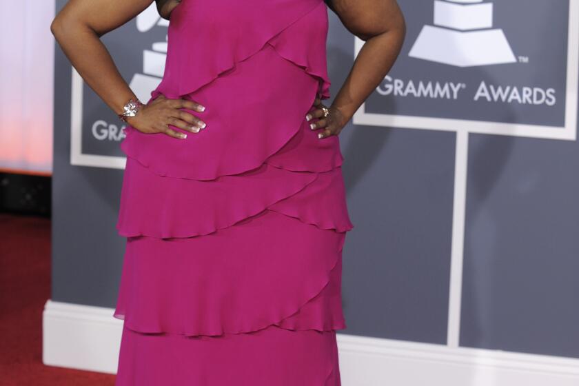 Mandisa arrives at the Grammy Awards on Sunday, Jan. 31, 2010, in Los Angeles. (AP Photo/Chris Pizzello)