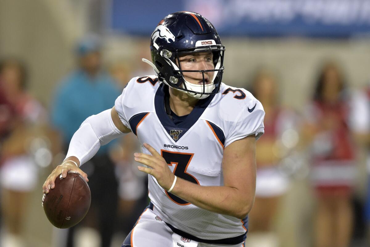 Broncos vs Steelers: QB Drew Lock injured in Denver loss