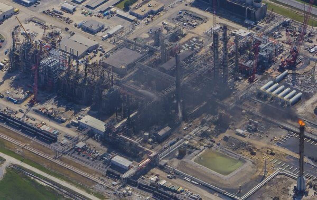 An explosion at the Williams Olefins chemical plant in Louisiana, seen here from above, killed two people. On Friday, a day later, an explosion at another Louisiana chemical plant left one worker dead.