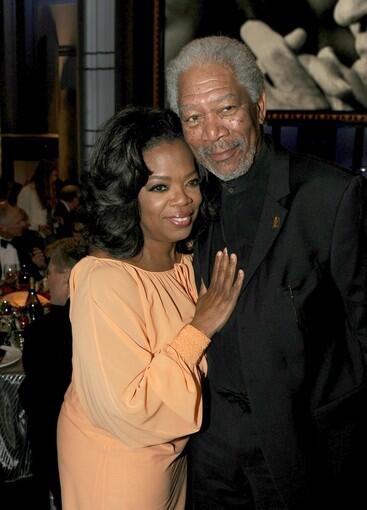 Oprah Winfrey and Morgan Freeman