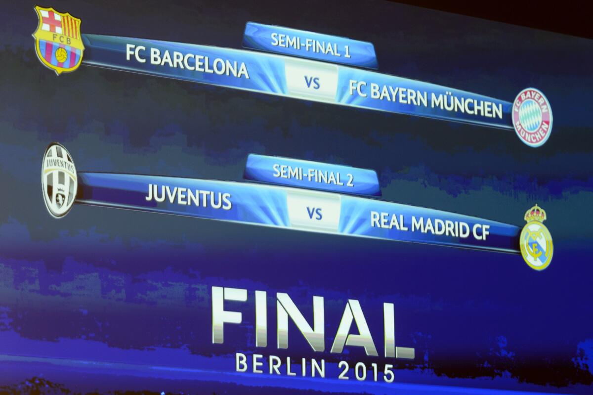 Todo listo para las semifinales de Champions, FC Barcelona- FC Bayern Munich, Real Madrid-Juventus.