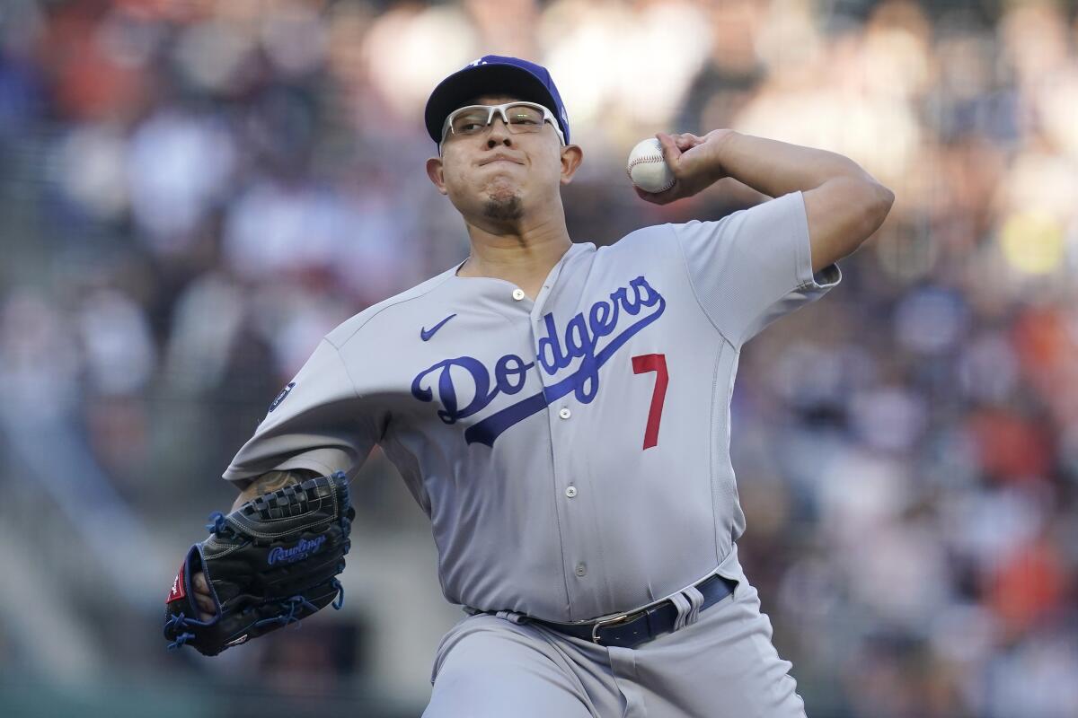 Los Angeles Dodgers' Julio Urias 