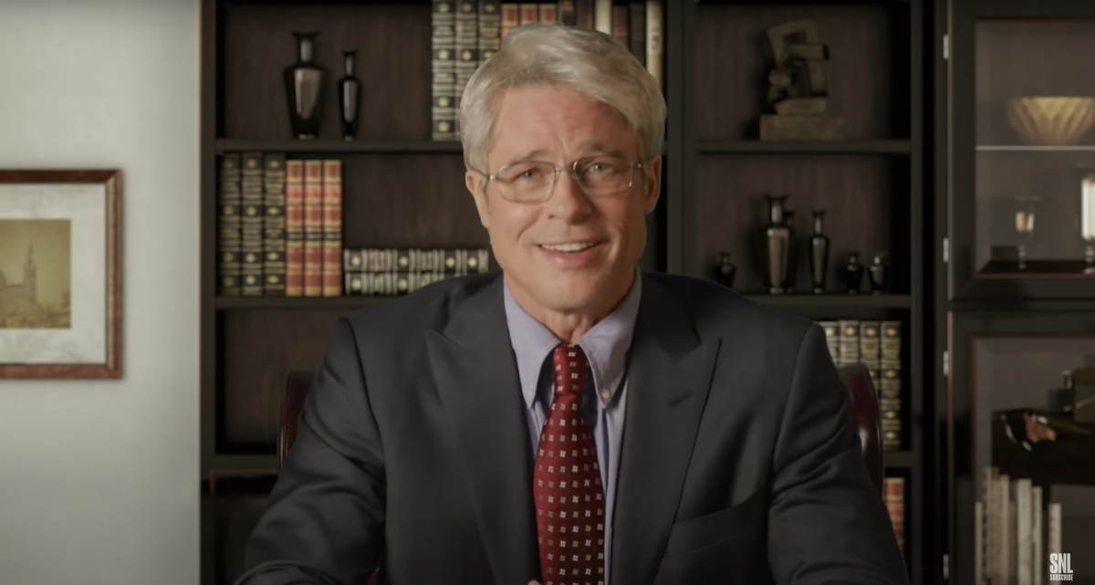 Brad Pitt plays Dr. Anthony Fauci in a sketch from the second at-home episode of "Saturday Night Live" on Saturday.