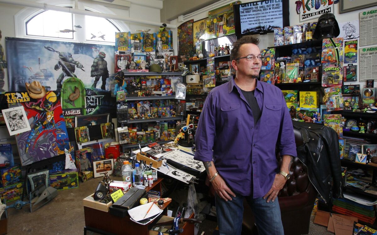In this file photo, Kevin Eastman, one of the co-creators of the Teenage Mutant Ninja Turtles, is seen in the San Diego Comic Art Gallery at Liberty Station.