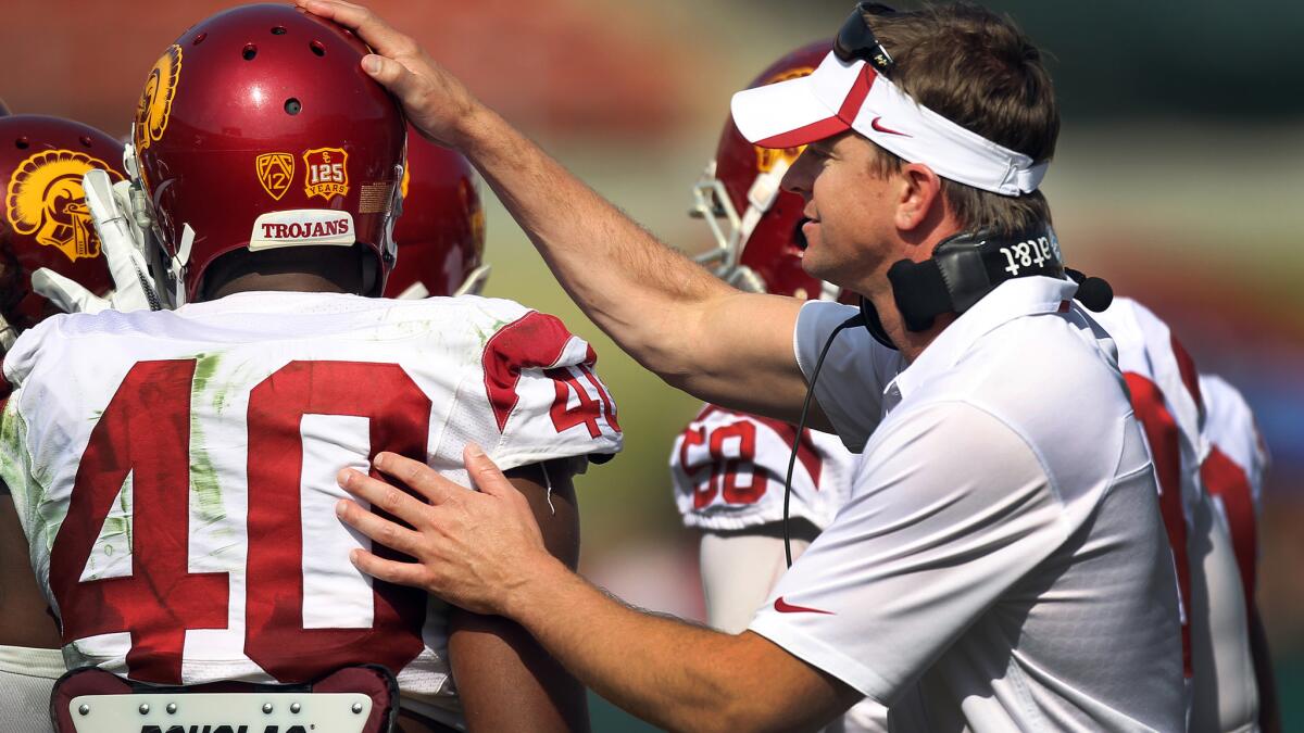 Defensive coordinator Justin Wilcox and the USC defense faces a resurgent Oregon offense that averages a Pac-12 leading 41.8 points and 532.6 yards a game.