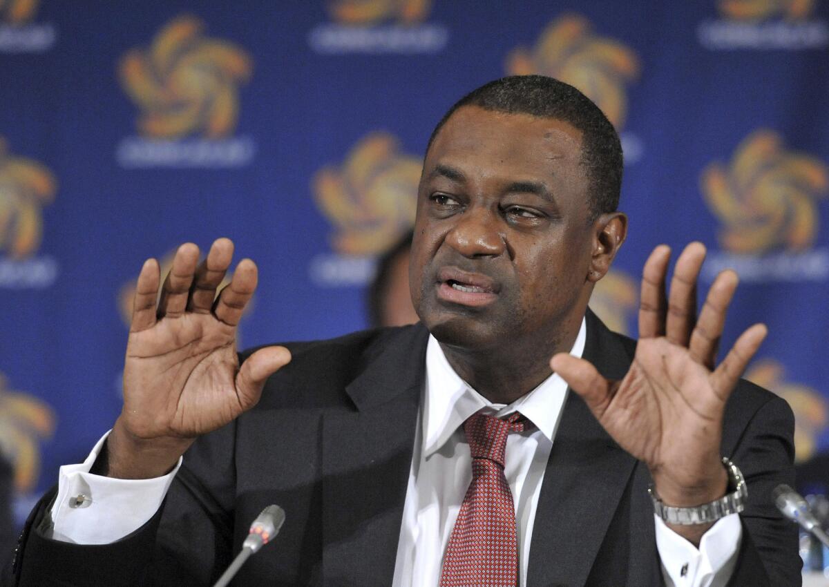 FIFA vice president Jeffrey Webb of the Cayman Islands is among seven men whom the U.S. has asked Switzerland to extradite.