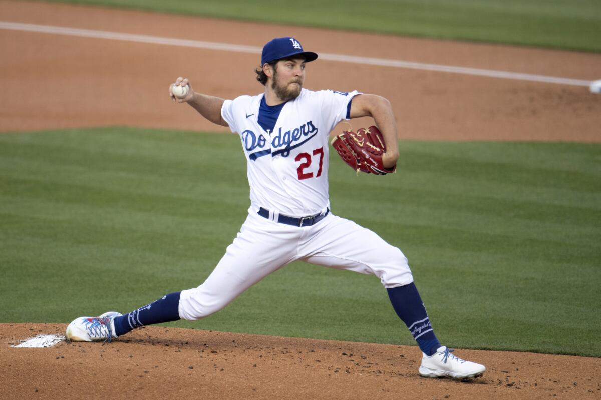 Dodgers pitcher Trevor Bauer was cut by the team on Friday.