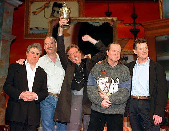 With the ashes of the late Graham Chapman in tow, the Pythons taped a reunion show for HBO at the 1998 comedy festival in Aspen, Colo.