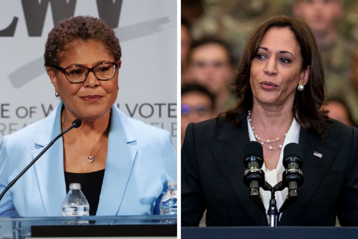 Karen Bass to be sworn in as L.A. mayor by Vice President Kamala Harris