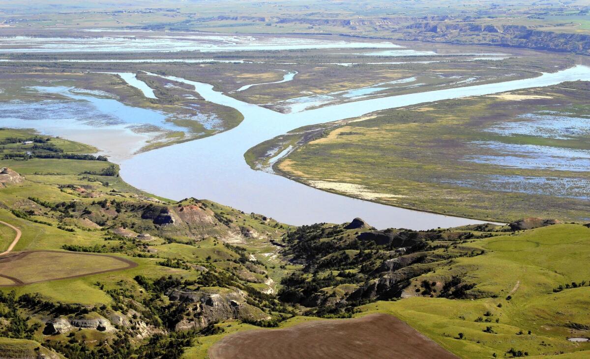 The Missouri River near Williston, N.D. The river's streamflow has changed significantly over the last 50 years.