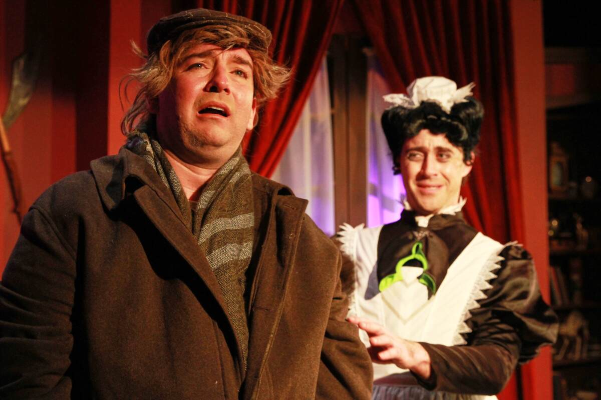 Luke Harvey Jacobs (left) and Bryan Banville in Diversionary Theatre's production of "The Mystery of Irma Vep."