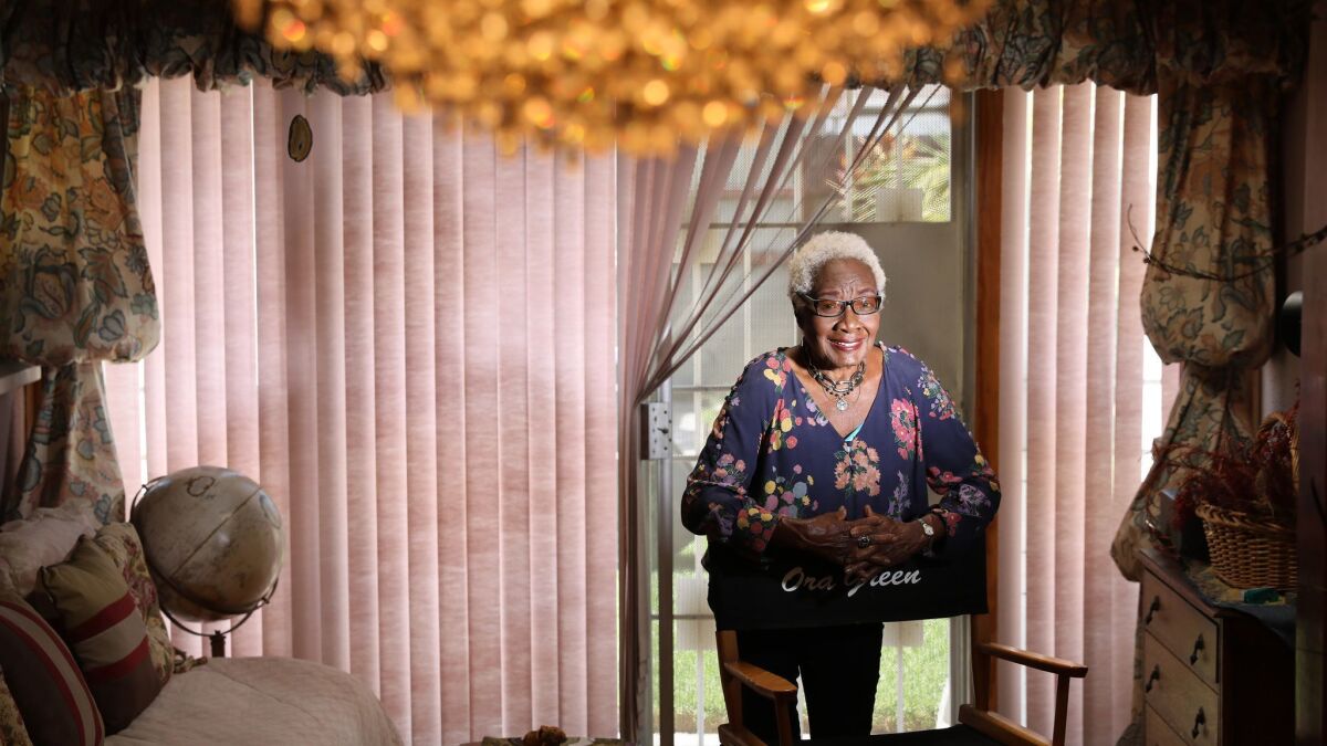 Ora Green, a twice Emmy-nominated hair stylist who began working in Hollywood in the 1970s, is photographed at home in Los Angeles.