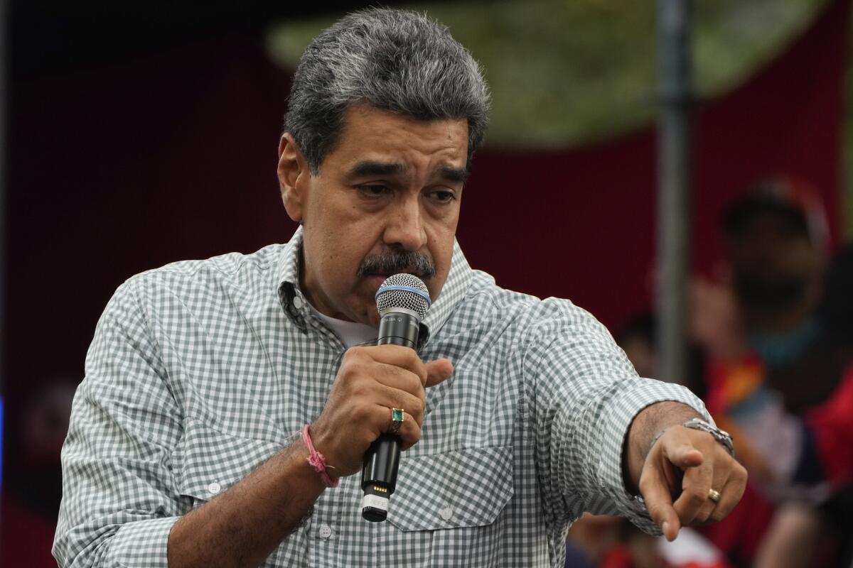 El presidente venezolano Nicolás Maduro en un evento en Caracas el 28 de agosto del 2024. (Foto AP/Ariana Cubillos)