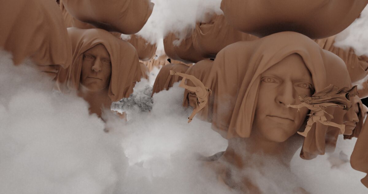 An unfinished version of the scene above.